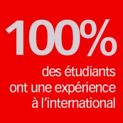 100% des étudiants ont une expérience à l'international